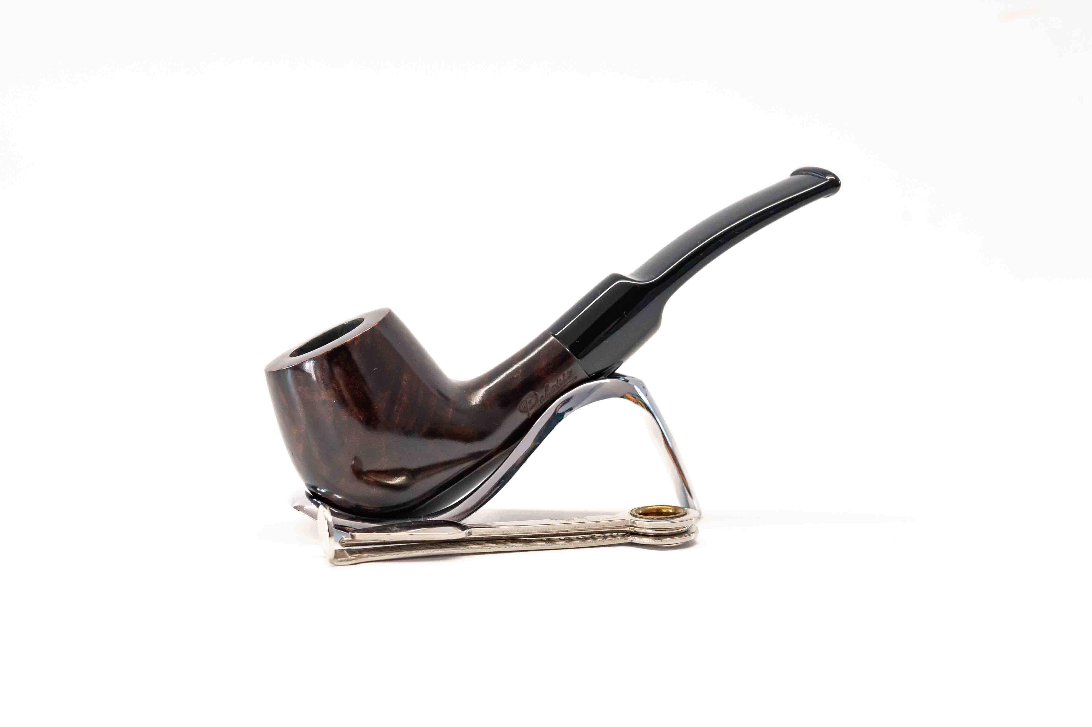 Padonio bruyer pipa 9mm filterrel, enyhén hajlított nyerges szárral, Billiard forma -1